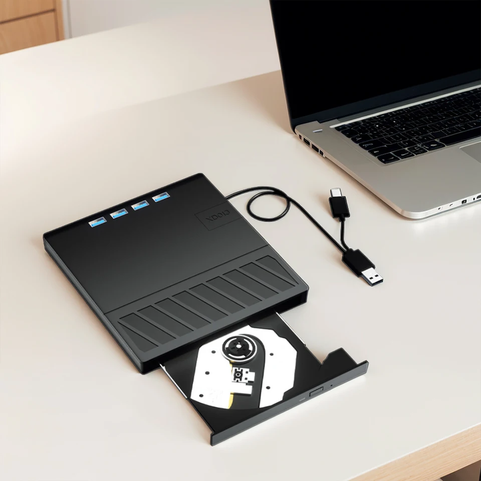 7 in 1 USB Type C External CD DVD Drive