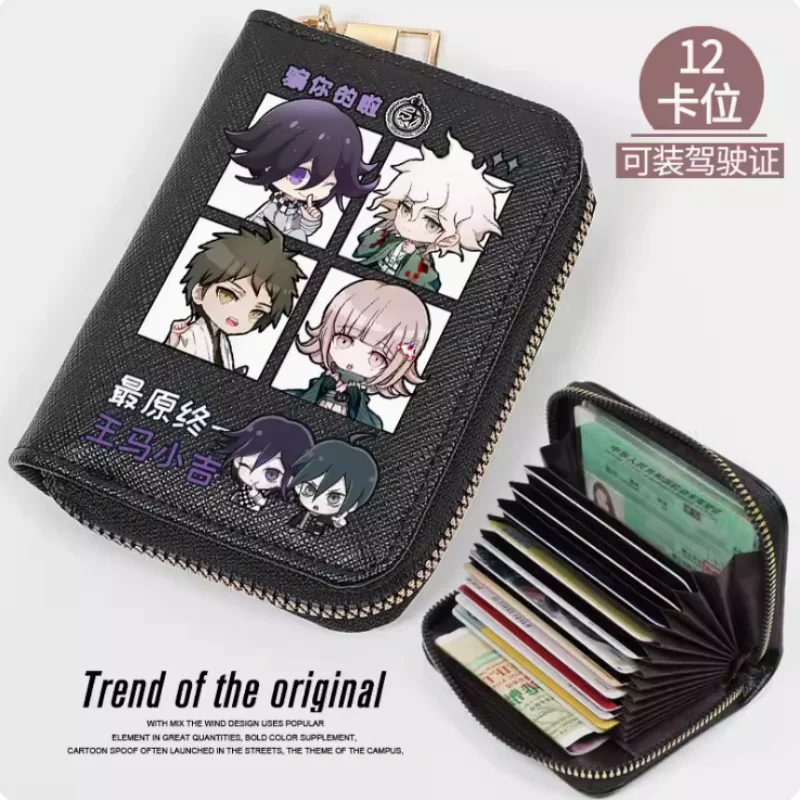 Danganronpa V3: Killing Harmony Saihara Shuichi Zipper Wallet Women Fold Bag Multi Card Coin Pocket Holder Fashion Wallet Gift