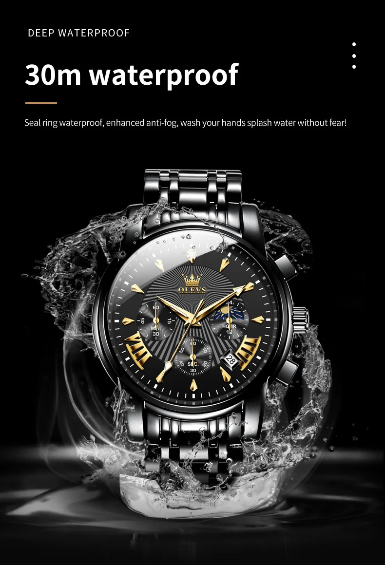 OLEVS 2892 Chronograph Luxury Mens Watch description image 9
