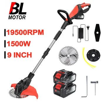 19500RPM 1500W Brushless Tosaerba Elettrico Cordless Tagliaerba Taglierina Palmare Diserbo Macchina Attrezzo Elettrico Da Giardino