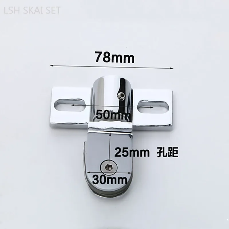Bathroom Glass Door Clamp/hinge Rotating Door Shaft Thickened Zinc Alloy No Rust Hinges 1pc Shower Hardware Accessories