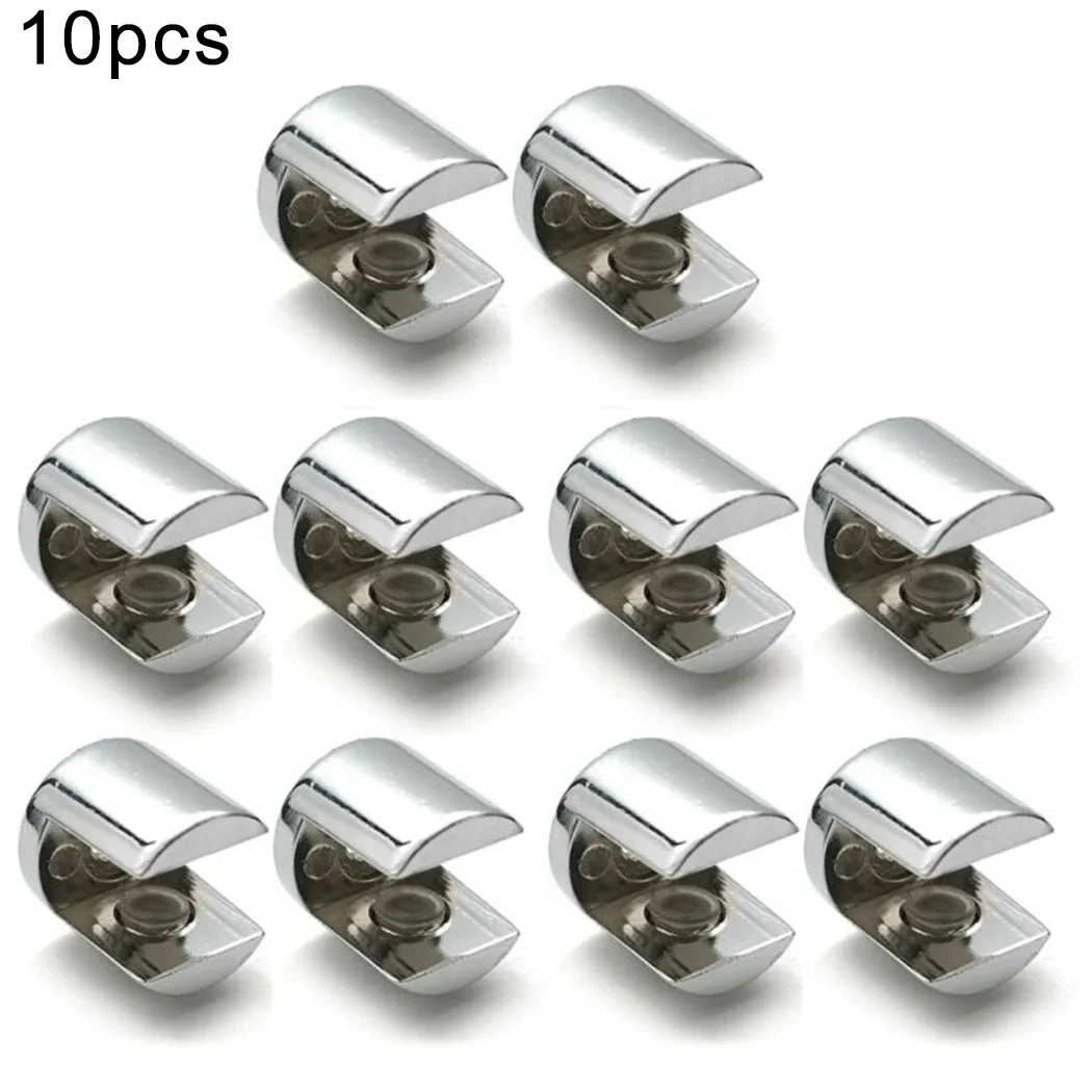 Description Picture 3 of item10pcs Zinc Alloy Glass Shelf Support Clamp Brackets Clip Polished Chrome Shelves For Barhroom Mirror Tight Hardware Parts 6-12mm