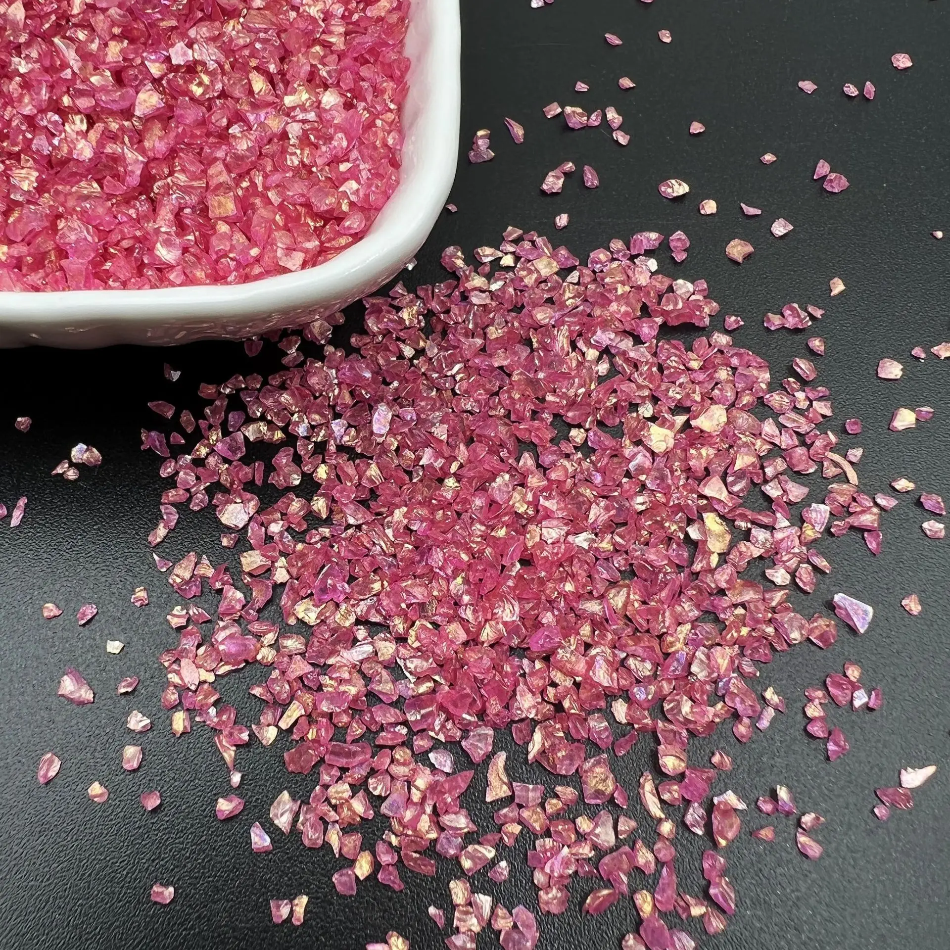 Sparkling Crushed Glass Glitter Fillers for DIY Crafts and Jewelry Making