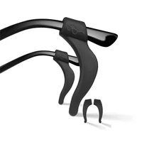 Crochets d'oreille coordonnants en silicone pour femmes et hommes, manchon d'oreille de jambe de lunettes, porte-lunettes anti-chute, accessoires noirs, 5 paires 1