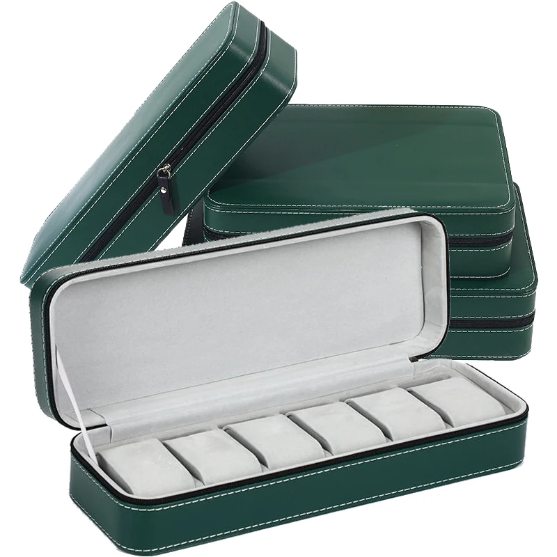 Premium Multifunctional Watch & Bracelet Organizer Suitcase with Zipper, 2/4/6/8/10... - SKU DSB00900 - UGI Packaging