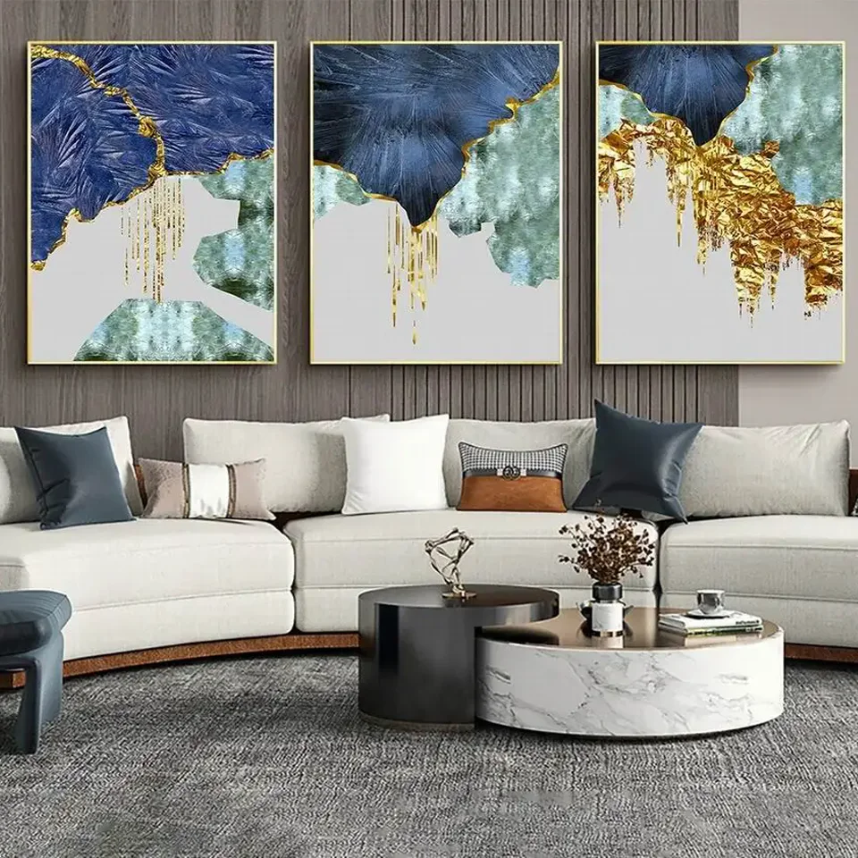 New Diy Mosaic Art Diamond Painting Triptych Abstract Landscapes Full Rhinestone Embroidery Handmade Cross Stitch Kits