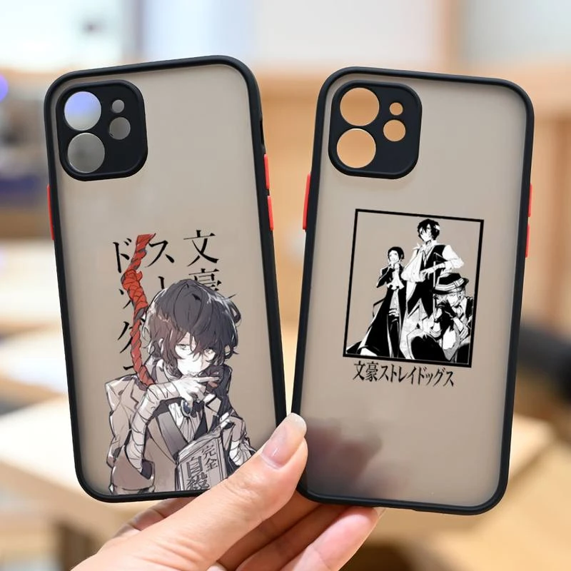 Bungou Stray Dogs Anime Phone Case For Iphone 13 12 11 Pro Xs Max X 7 Xr Se22 8plus Cute Shockproof Hard Clear Cover Matte Coque Wallet Cases Aliexpress