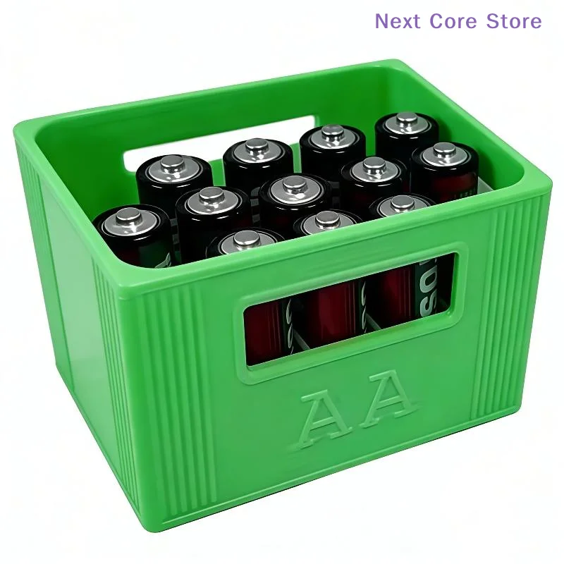 1Pcs 3D 인쇄된 AAA/AA 배터리 보관 상자 30/20 칸 홈 장 대용량 내구성 플라스틱 주최자