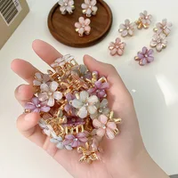 10pcs Crystal Flower Hair Clip Rhinestone Alloy Hair Clip Suitable For Sweet Summer Side Clip Hairstyle Accessories For Girls 1