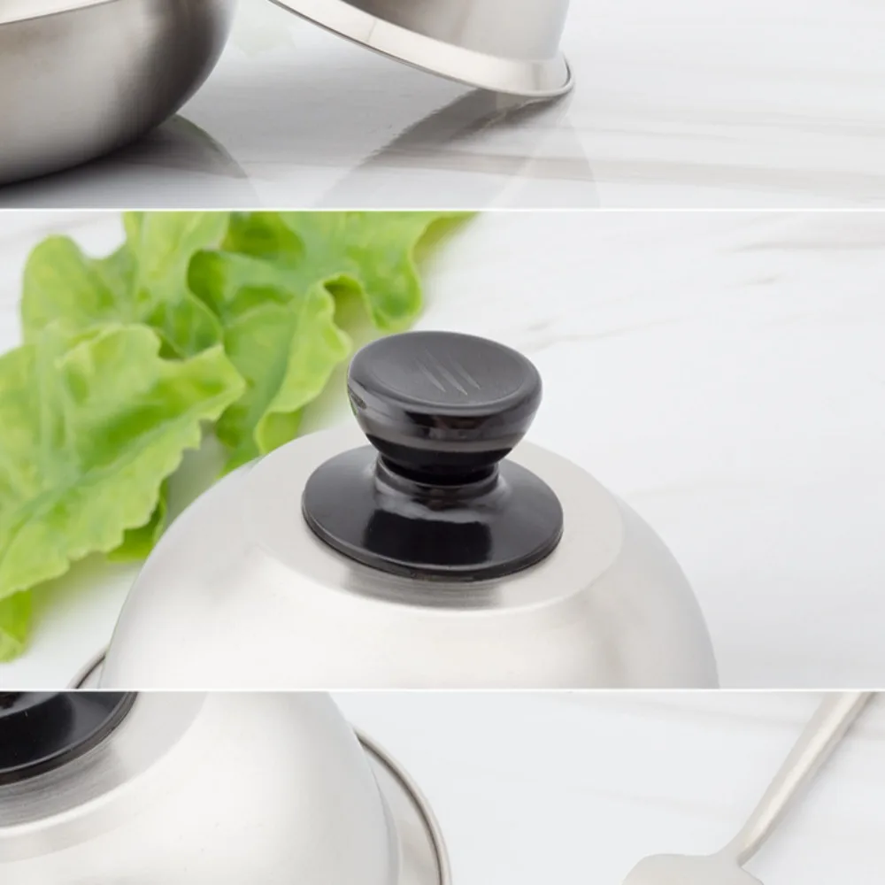 Stainless Steel Frying Pan Covers Cheese Melting Dome Sandwiches Steak Round Pot Lids Cover Cookware Barbecue Burgers silicone pan covers silicone pot lid cookware accessories