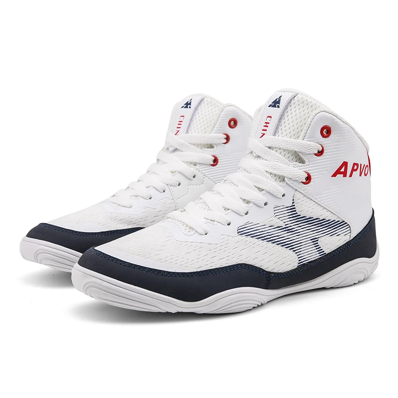 Botas de lucha profesional para hombre Zapatos de boxeo ligeros Zapatos boxeo transpirables malla calidad Talla 39-46#.