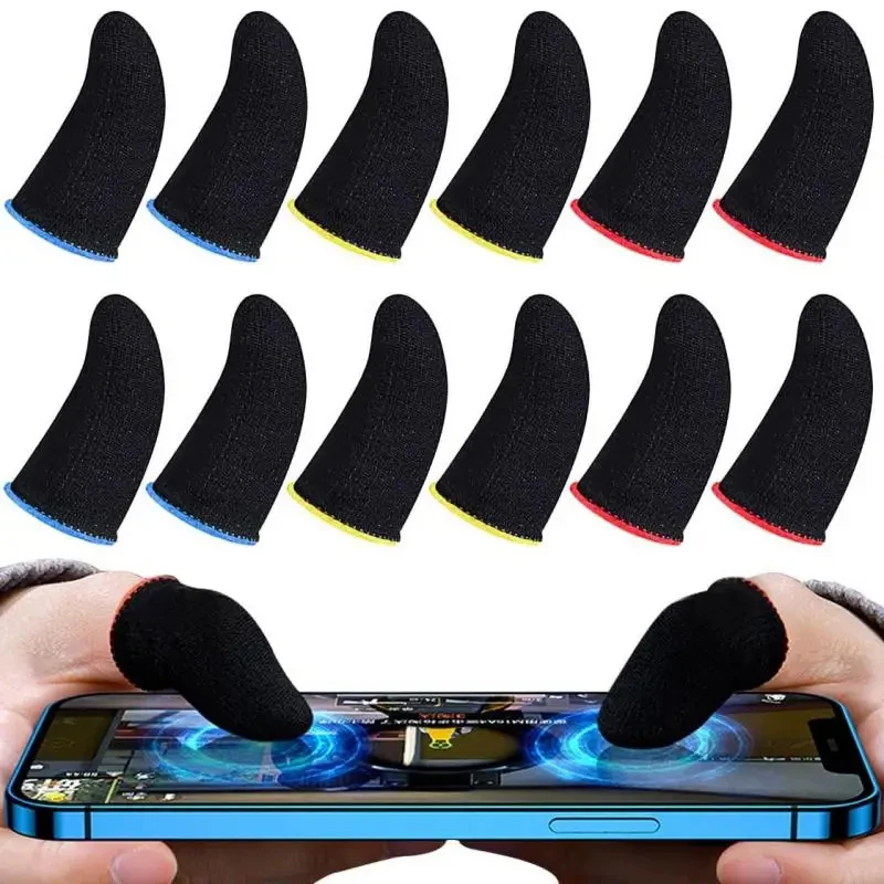 Game Fingertip Gloves For PUBG Mobile Games Touch Screen Finger Cover Sweatproof Anti-slip Touch Screen Finger Gloves 20/40pcs game finger cover