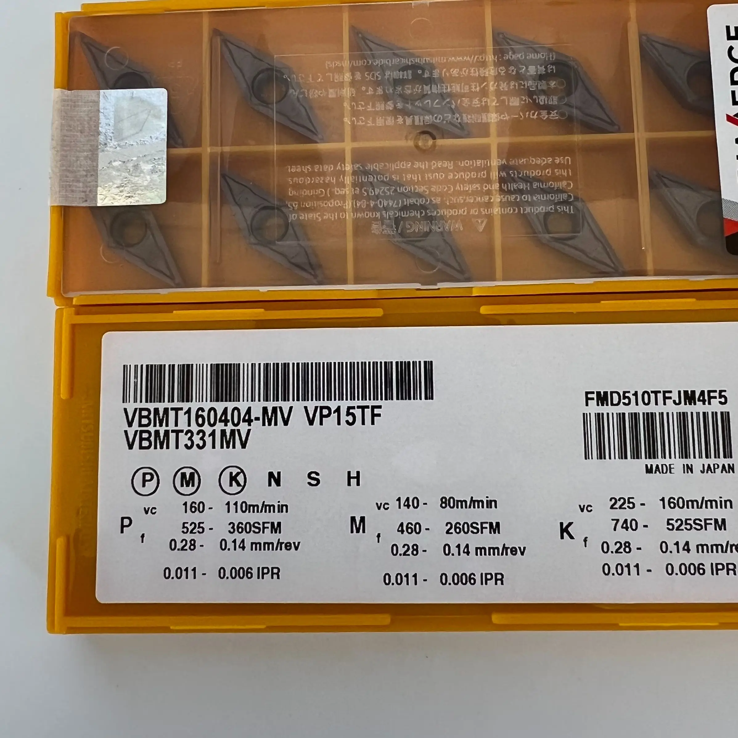 

VBMT160404-MV VP15TF Original CNC blade VBMT160408-MV UE6020