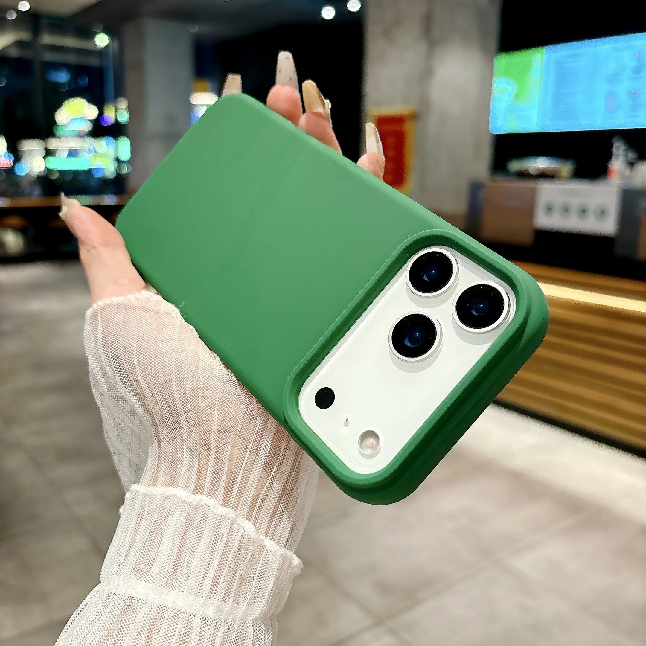 Luxury Liquid Silicone Shockproof Matte Soft Cover with Silicone Button Protection