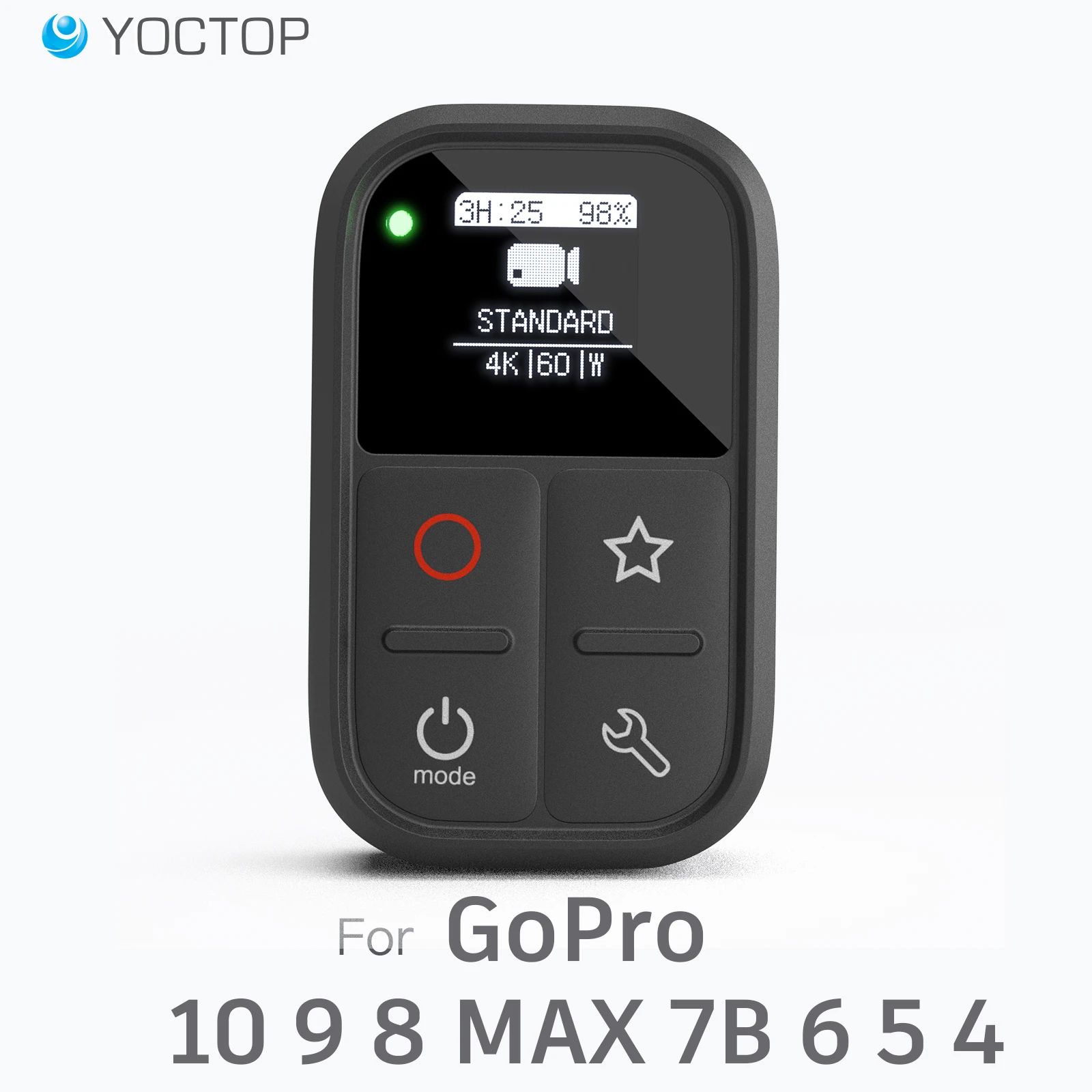 Пульт дистанционного управления с OLED-экраном для GoPro 10 9 8 Max 7B 6 5 креплением на руку