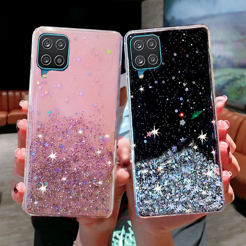 Glitter Samsung A12 Covers Dynamic Liquid Glitter Sand Quicksand