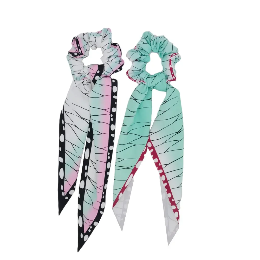 Hair Accessories Hair Scrunchies Anime Cosplay Props Anime Cosplay Costume Headwear Hair Ring Ribbon Nezuko Zenitsu Tanjirou Scrunchies Hair Accessories Girl Costume Props