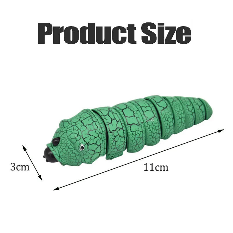 Remote Control Insect Toy Remote Control Pet Toy Caterpillar Worm Mock Fake Insect Animal Toy RC Bug Prank Toy Novelty Electronic Pets Kids Adults Party Gift