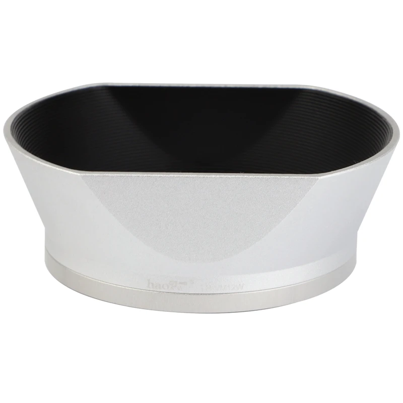 Haoge Lh-Vm12W Paraluce Quadrato In Metallo A Baionetta Per Voigtlander Ultron 28Mm F2 Tipo I & Ii Vm Lente Argento