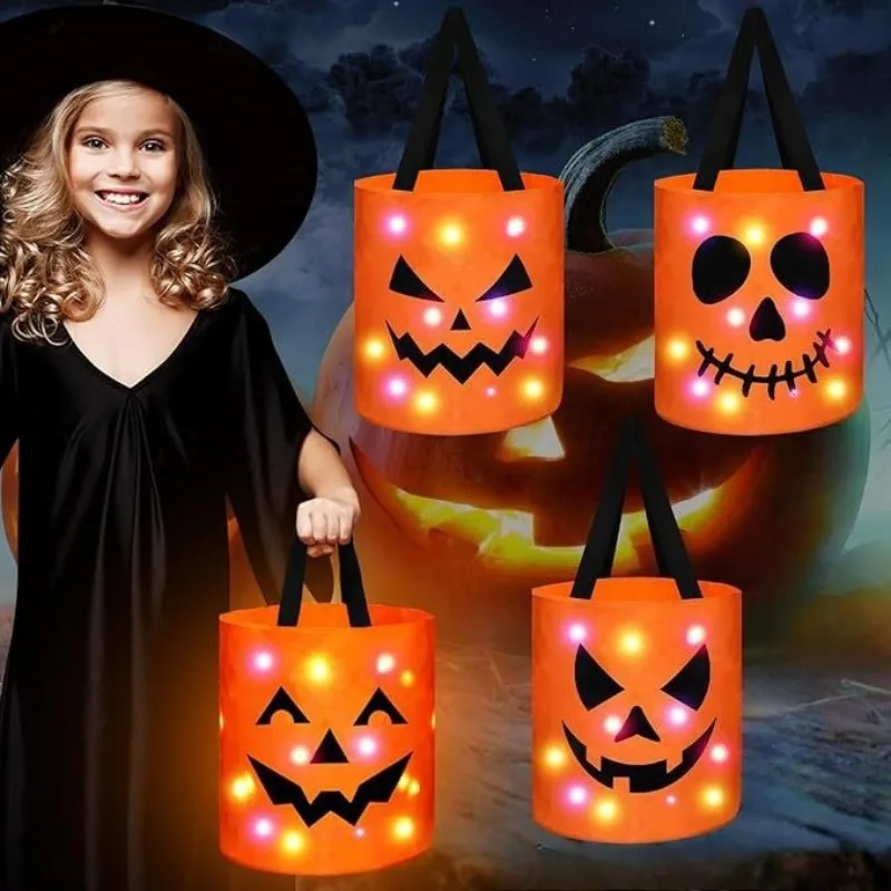 Disfraz De Calabaza Para Niño – Set De 3 Piezas Con Bolsa De Dulces, Talla 110-140 Cm, Ideal Para Halloween