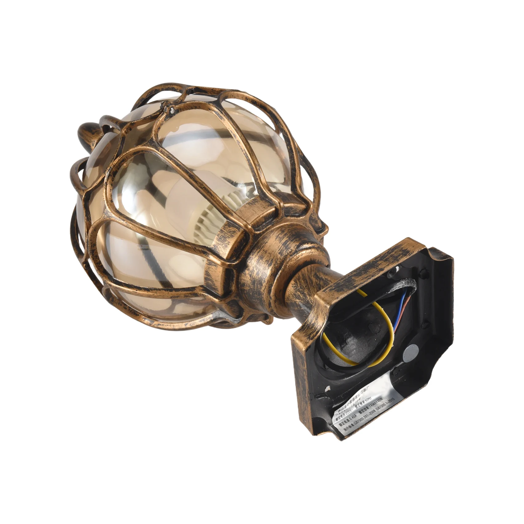A78Z-1Pcs Outdoor Pillar Lamp Globe Glass Shade Door Post Lamp Waterproof Antique Lighting Rainproof Pillar Light