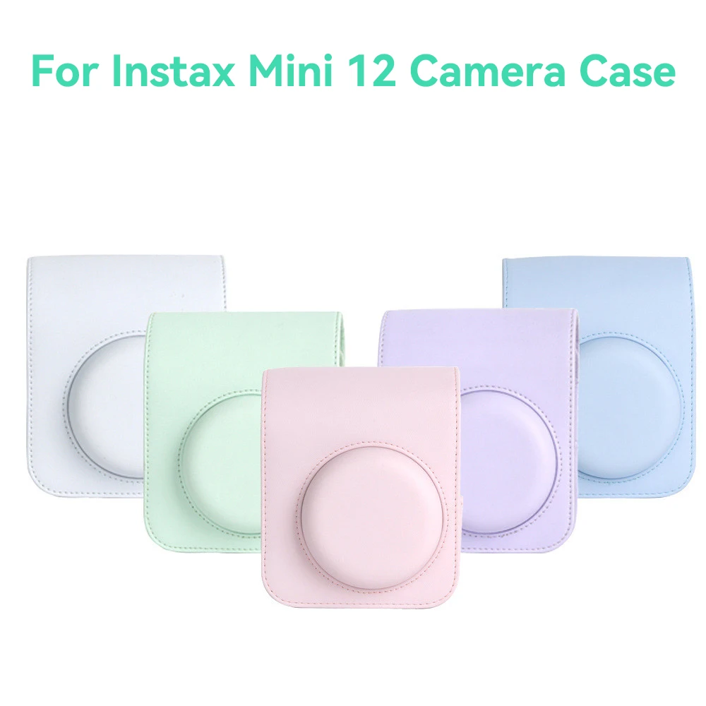 

Protective Portable Case Compatible Cover Bag Carry Bag Trave Bag For Fujifilm Instax Mini 12 Film Camera With Pocket Strap