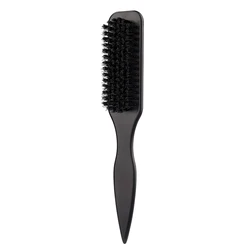 Deluxe Men's Grooming Kit: Boar Bristle Beard Brush & Styling Comb (Black)