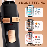 Hatteker brosse à Air chaud 4 têtes remplaçable sèche-cheveux fort vent électrique lisseur rouleau bigoudi peigne souffleur outil de coiffure 4