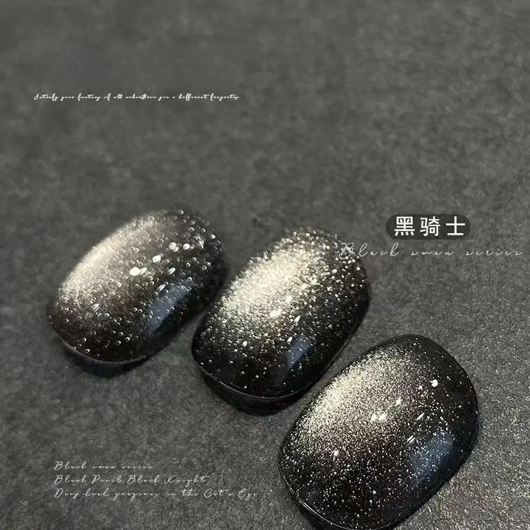 1Pc Black Pearl Cat Eyes Nail Gel Porcelain White Quartz Magnetic Nail Polish  UV Nail Gel Nail Art  DIY Nail Art Gel Nails Tool 5