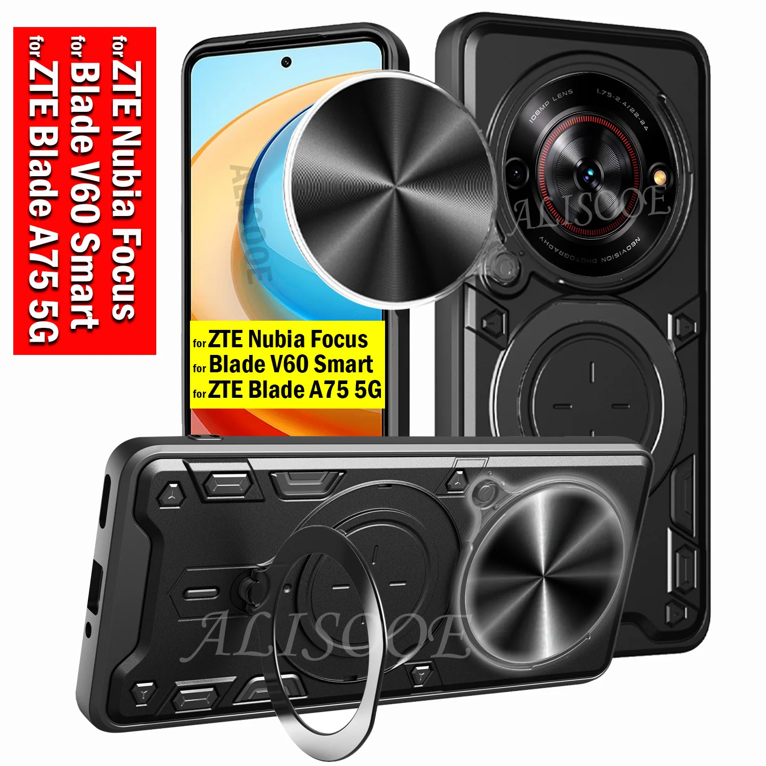 Slide Camera  with Magnetic Ring Stand and Protective Cover