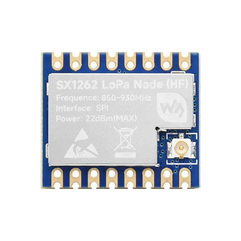 

SX1262 Lora module long distance 410-450MHz 850-930MHz high efficiency LoRa gateway TTN ECS SPI communication interface