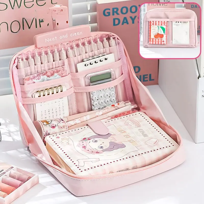 12 레이어 대용량 연필 케이스 좋은 찾고 다기능 분류 보관 문구 보관 가방 1pc