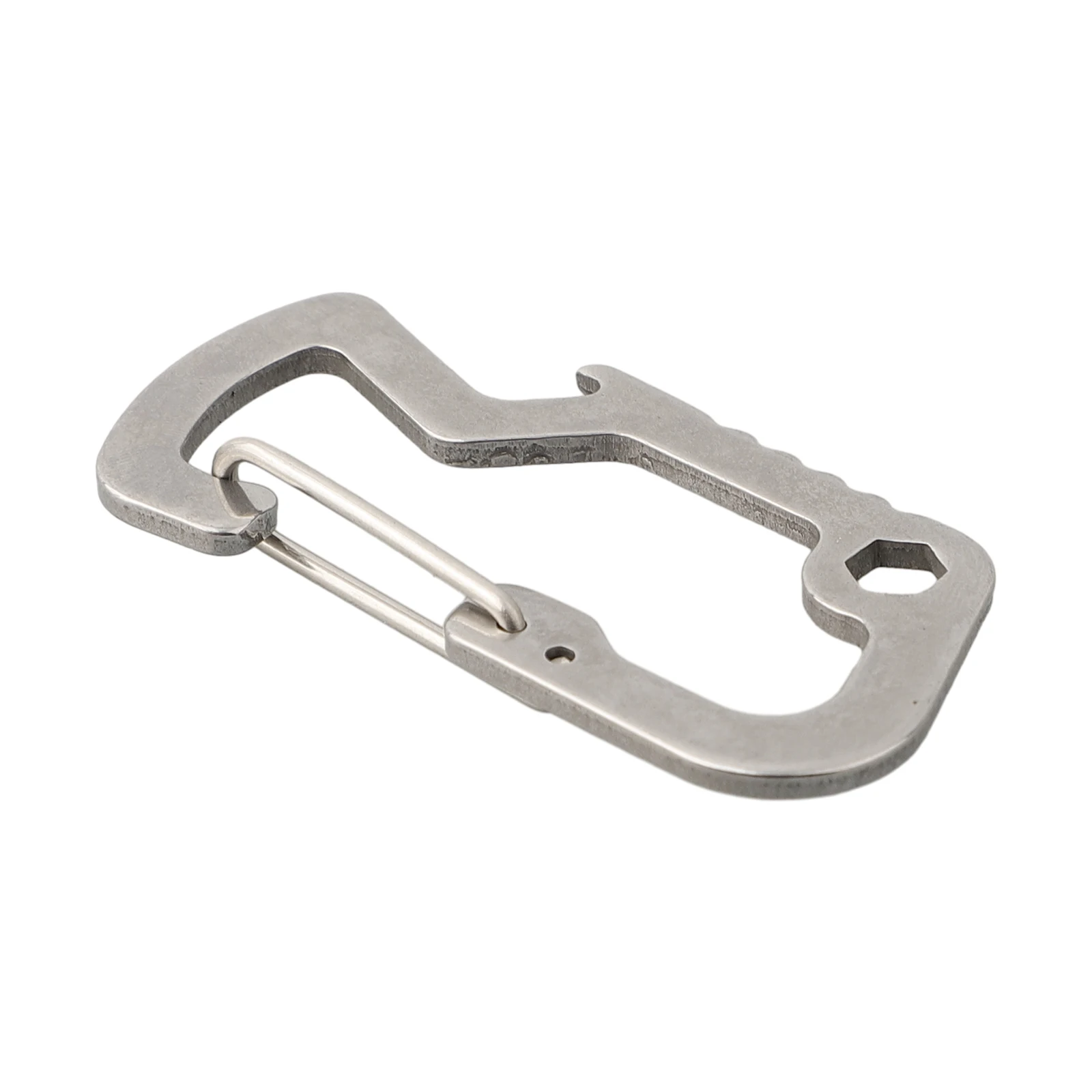 

Bottle Opener Carabiner Outdoor Factory Home Silver Stainless Steel Quick Release 3.3*6.8cm Hiking Inner Hexagonal