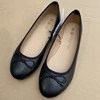 Elegant Bowknot Ballerina Women's Flat Round Toe Comfort Slip-On Ladies Loafers Leather Single Mules Shoes 3