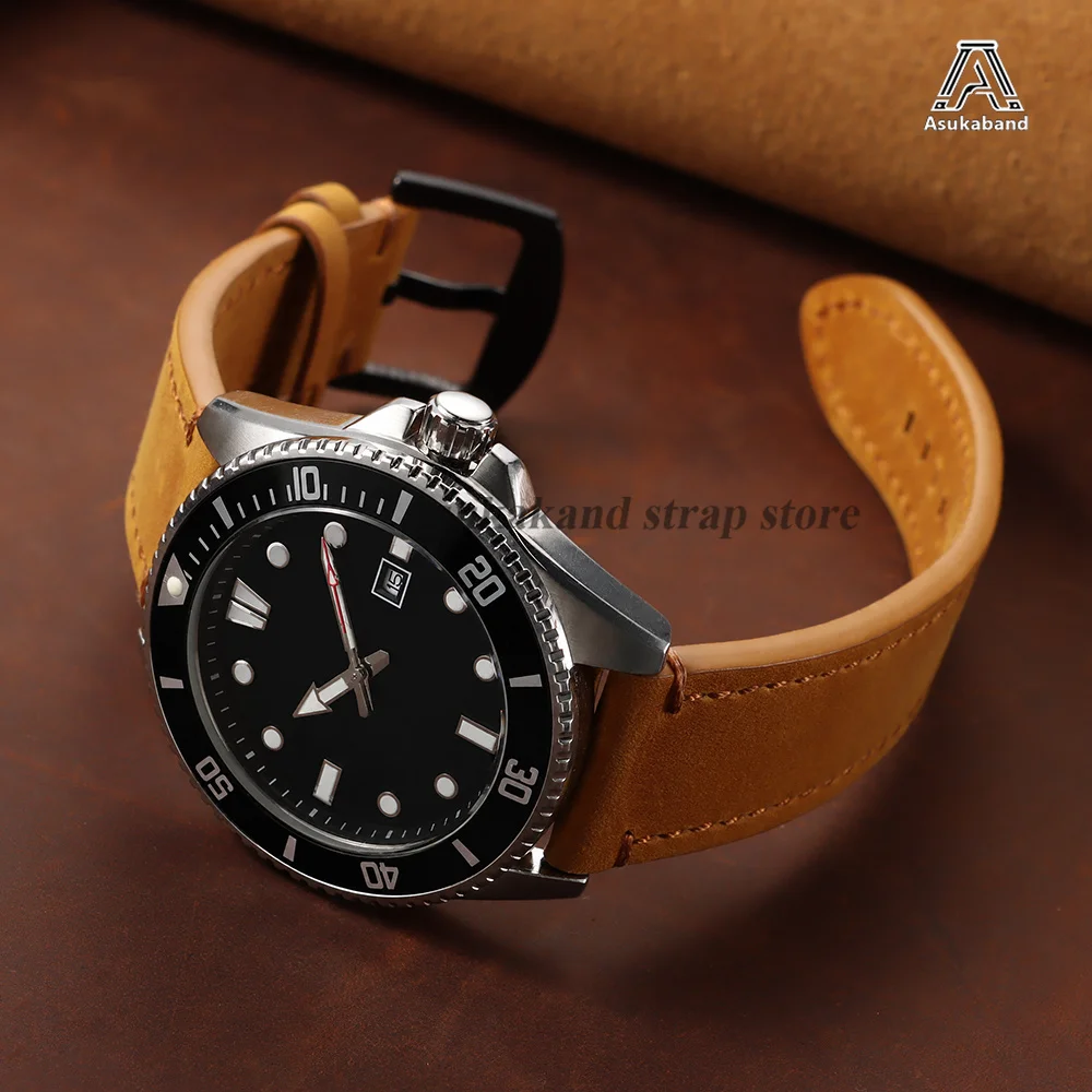 Vintage Leather Watch Strap - Business Replacement Quick Release Unisex Band