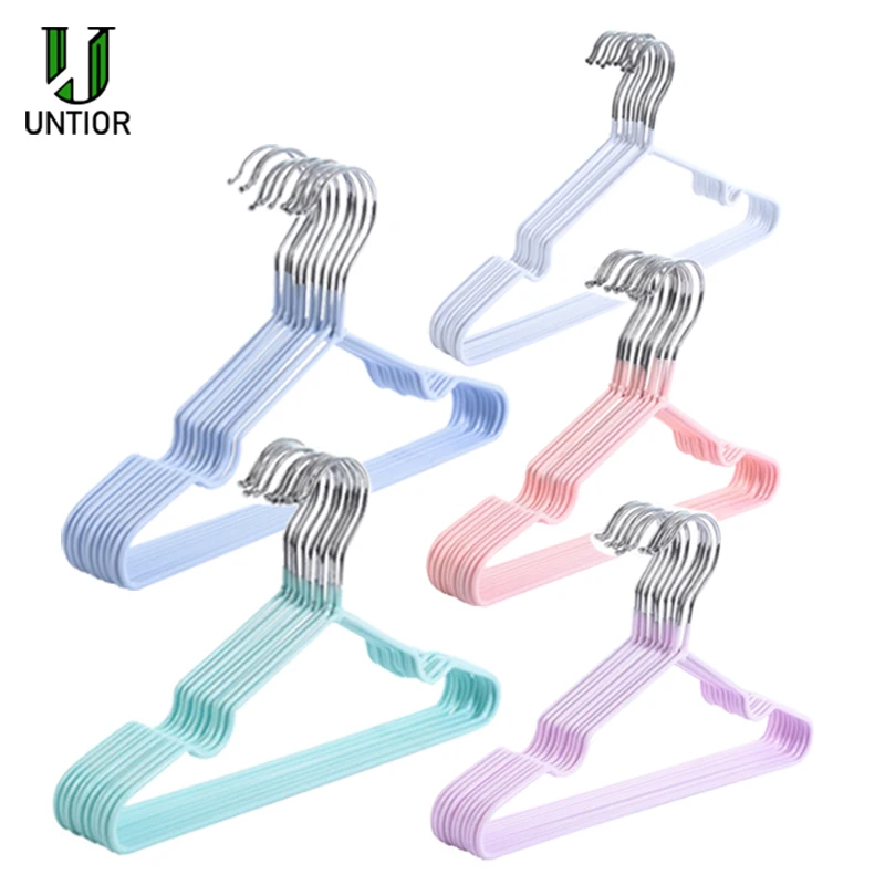 Clothes Hanger Storage Hanger 10 Pack Baby Hangers Non-slip Rubber Coating Kids Clothes Hangers Metal Infant for Toddler Coat Pant Closet Organization