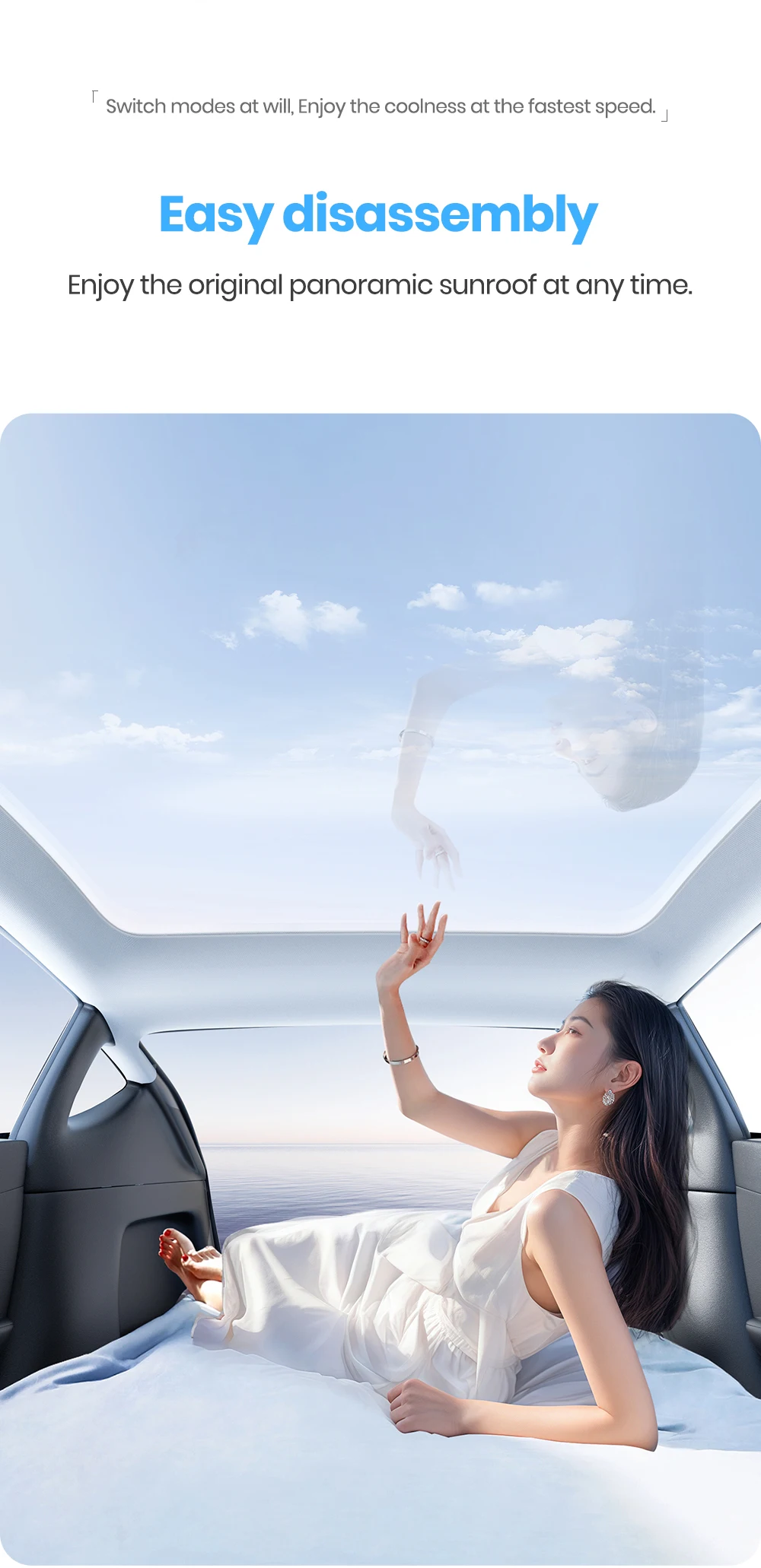 Sunroof honeycomb Sunshades For Tesla Model 3 Highland Model Y Juniper 2021-2025
