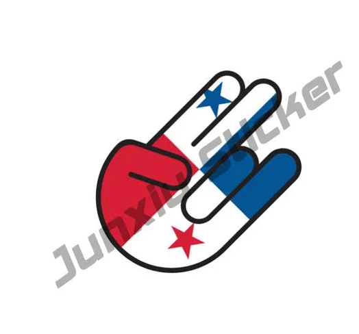 Panama Flag Car Decals - 2 Pack Chrome Emblem Stickers | Waterproof & UV Resistant