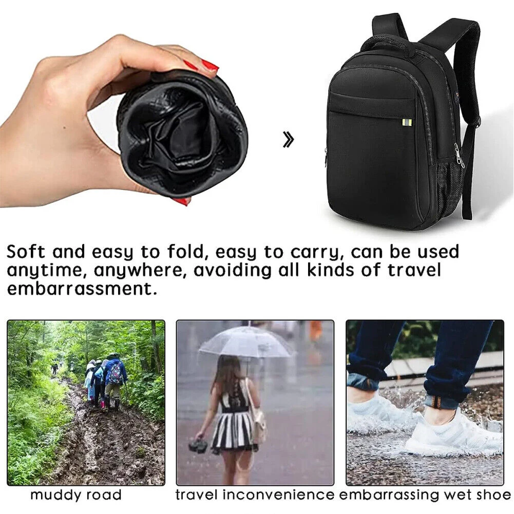 Reusable Rain Shoes Covers Slip-Resistant Walking Shoes Sneakers Protector Motorbike Cycling Bike Reusable Protection Accessorie