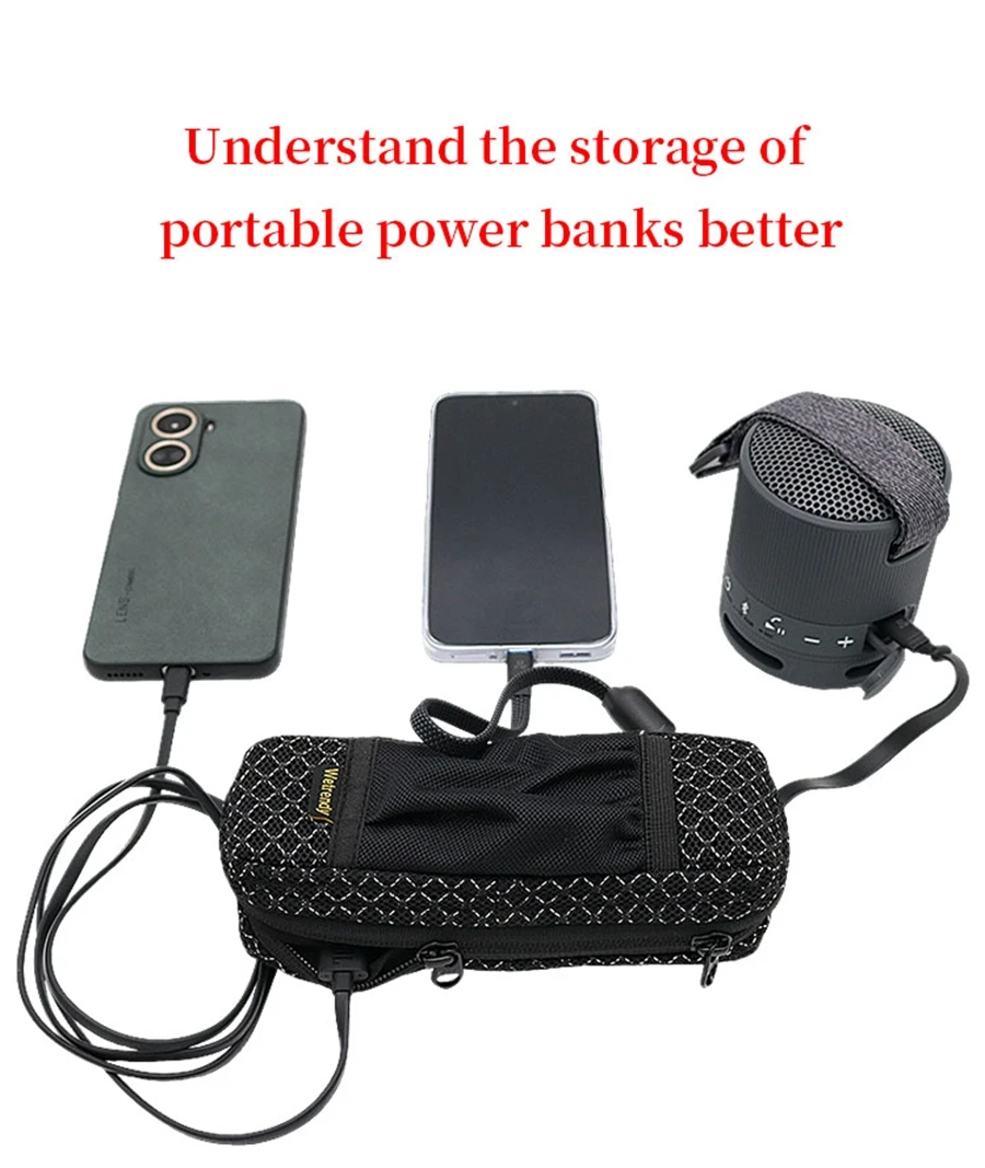 Portable Power Bank Bag for Anker A1695 Portable Power Source Breathable Bag Zolo 165W Outdoors Travel Carrying Ventilate Case