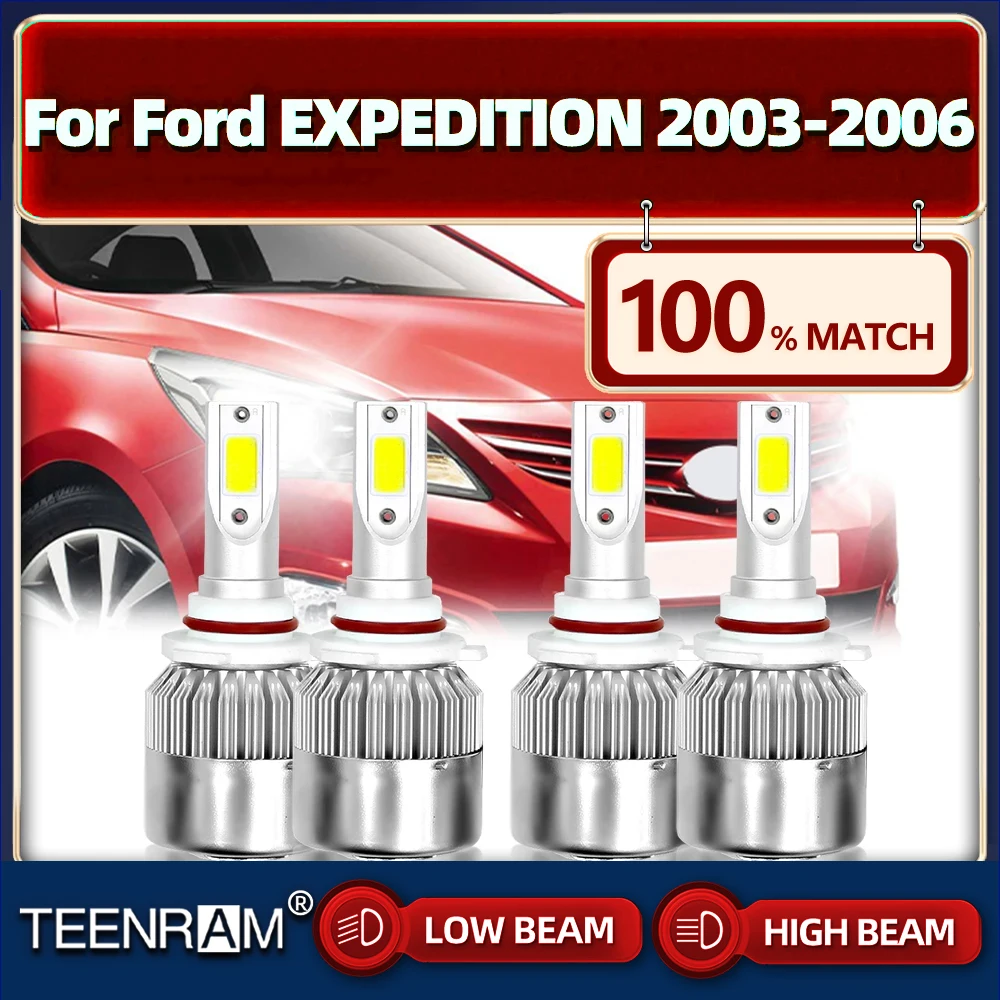 

40000LM Canbus LED Headlight Bulbs High Low Beam Auto Lamps 12V 6000K White Car Light For Ford EXPEDITION 2003 2004 2005 2006