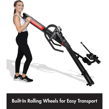 Advanced Technology Inversion Table with Vibro Massage & Heat - Heavy Duty Up To 300 Lbs Workout Bench Fitness Equipment 4