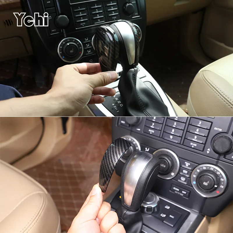 

For Land Rover Freelander 2 2007-15 ABS Carbon Fiber Center Console Gearshift Head Handle Frame Decoration Cover Car Accessories