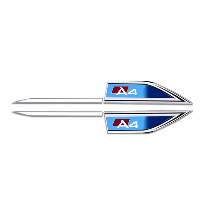자동차 문짝 펜더 사이드 블레이드 배지 차체 스티커, 아우디 A4 S4 RS4 B5 B6 B7 B8 아반트 세단 1996 1998 1999 2002 2003 -2023