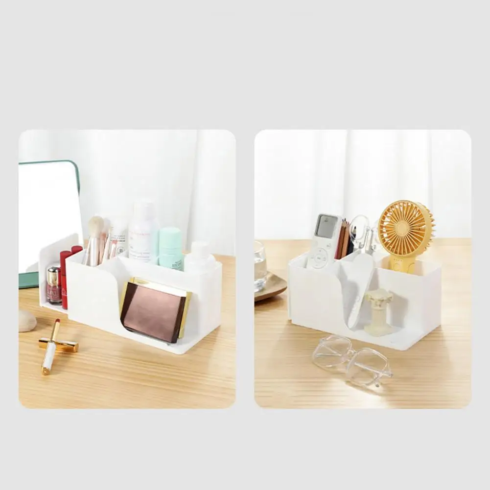 

School Supplies Storage Retractable Multi-compartment Desktop Storage Box for Cosmetic Stationery Organization Home Office Book