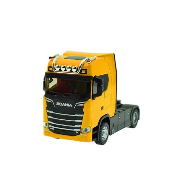 1/50 Alloy Diecast Truck Head Car Model Toys Simulation Engineering Transport Vehicle Pull Back Container Head Metal Toy for Boy 4