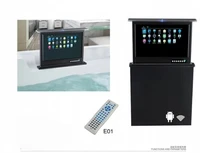 Lève-téléviseur moderne de 17 pouces avec écran numérique pour baignoires et spas extérieurs, étanche et chauffage électrique 2