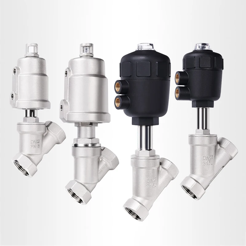 

DN Series High Temperature And Corrosion Resistant Steam Pneumatic Valve Y Type Internal Thread Angle Seat Valve.