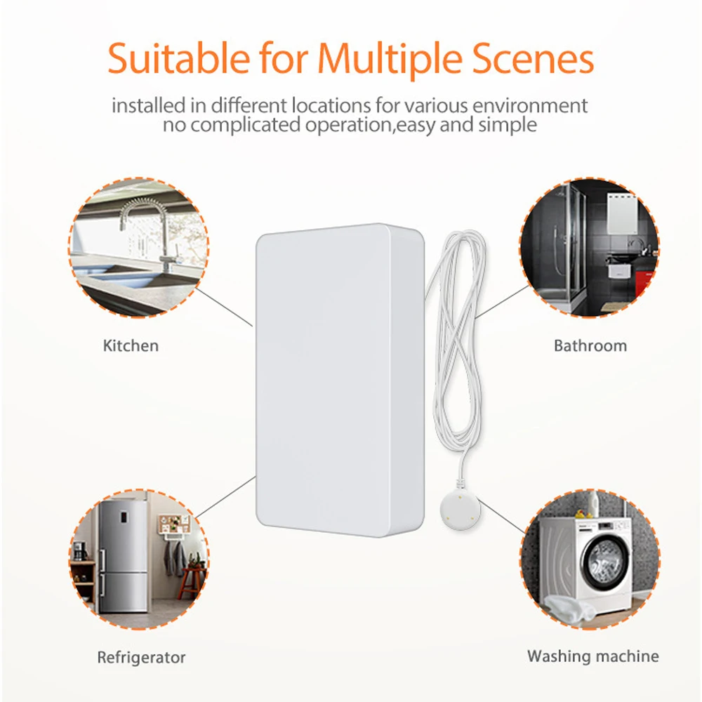 Zigbee Water Leakage Sensor High Sensitivity Flood Detector Overflow Security Al