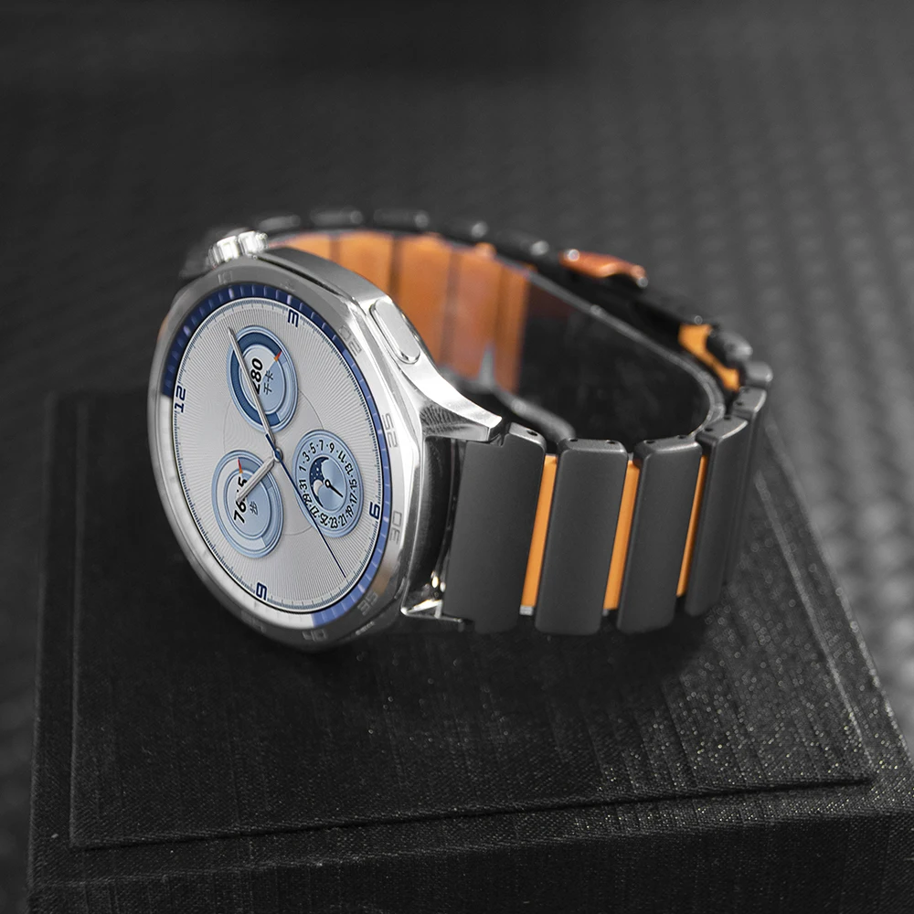 Premium 22mm Titanium & Stainless Steel Watch Band Strap